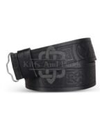 Thistle Embossed Kilt Belt