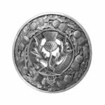 Scottish Antique Thistle Plaid Pin Brooch