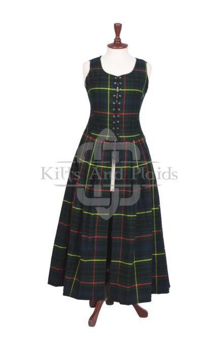 1800s Hunting Stewart Tartan Women’s Dress