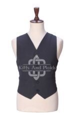 Charcoal Gray Serge Wool Crail Waistcoat