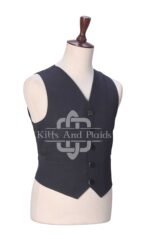 Charcoal Gray Serge Wool Crail Waistcoat