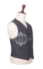 Charcoal Gray Tweed Argyll Waistcoat