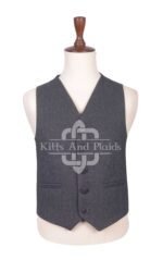 Charcoal Gray Tweed Argyll Waistcoat