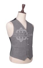 Gray Wool Prince Charlie Jacket and Waistcoat