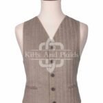 Khaki Sand Tweed Argyll Waistcoat