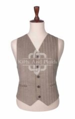 Khaki Sand Tweed Argyll Waistcoat