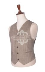 Khaki Sand Tweed Argyll Waistcoat