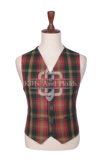 Maple Leaf Tartan Argyll Waistcoat