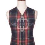 Stewart Black Tartan Argyll Waistcoat
