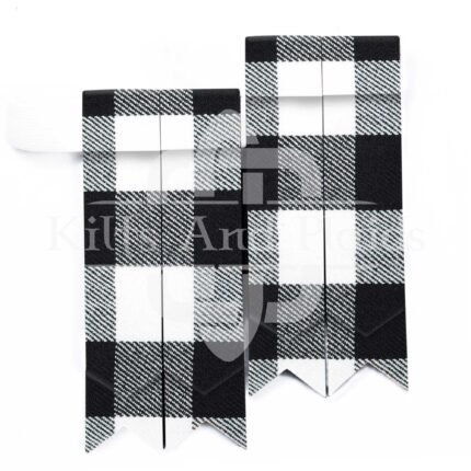 White Black Rob Roy Tartan Flashes