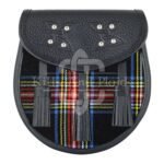 Black Stewart Tartan Sporran