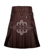 Brown Utility Cotton Kilt