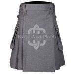 Grey Wool Utility Kilt