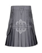 Grey Utility Cotton Kilt