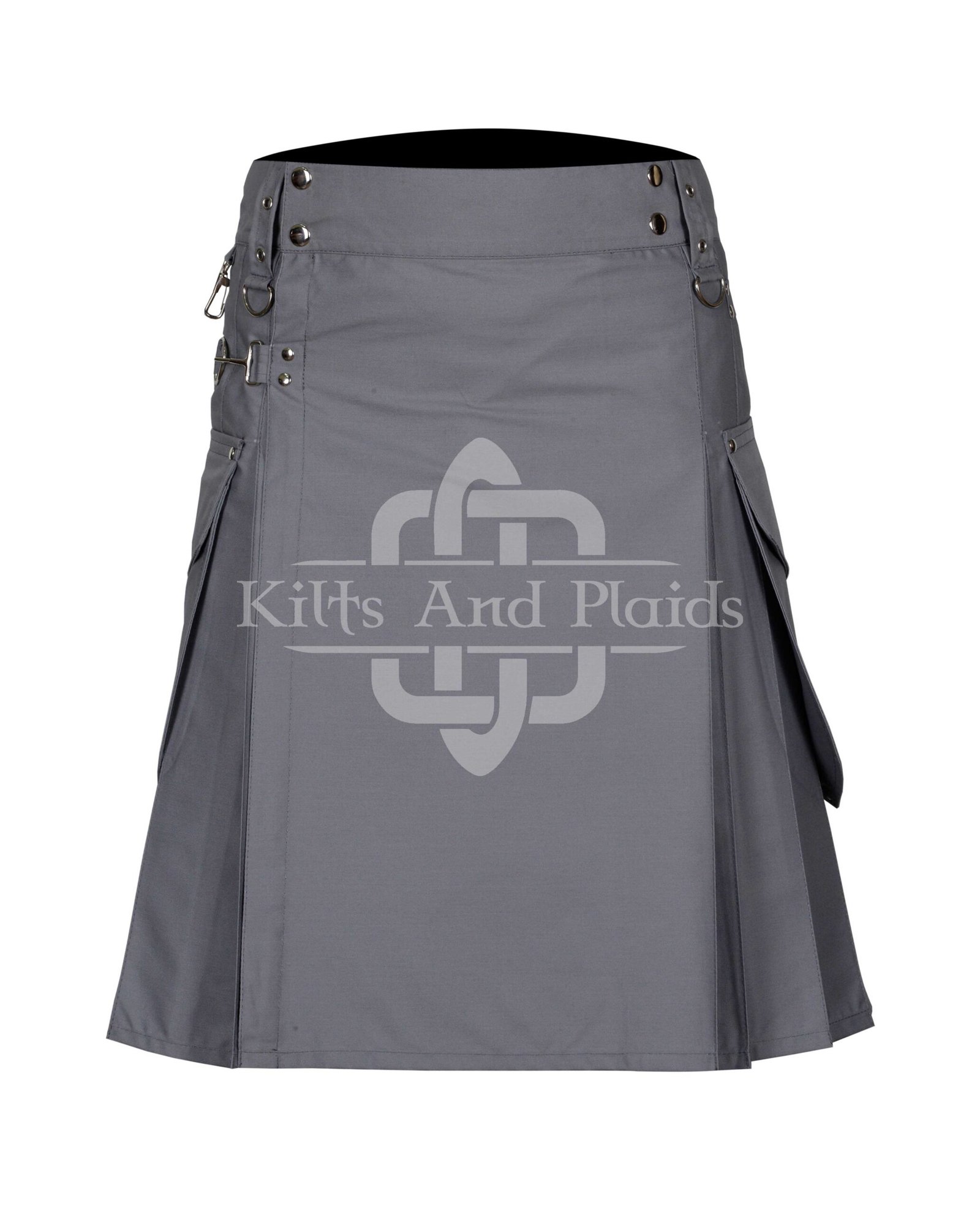 Grey Utility Cotton Kilt