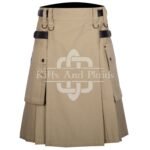 Khaki Utility Cotton Kilt