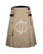 Khaki Utility Cotton Kilt
