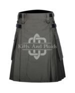 Olive Green Utility Cotton Kilt