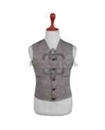 Men's Outfit Grey Tweed Waistcoat