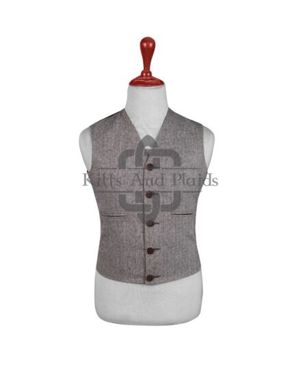 Men's Outfit Grey Tweed Waistcoat
