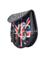 Scottish Semi Dress Leather UK Flag Sporran