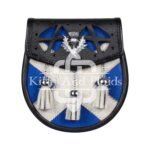 Scottish Semi Dress Leather Saltire Flag Sporran