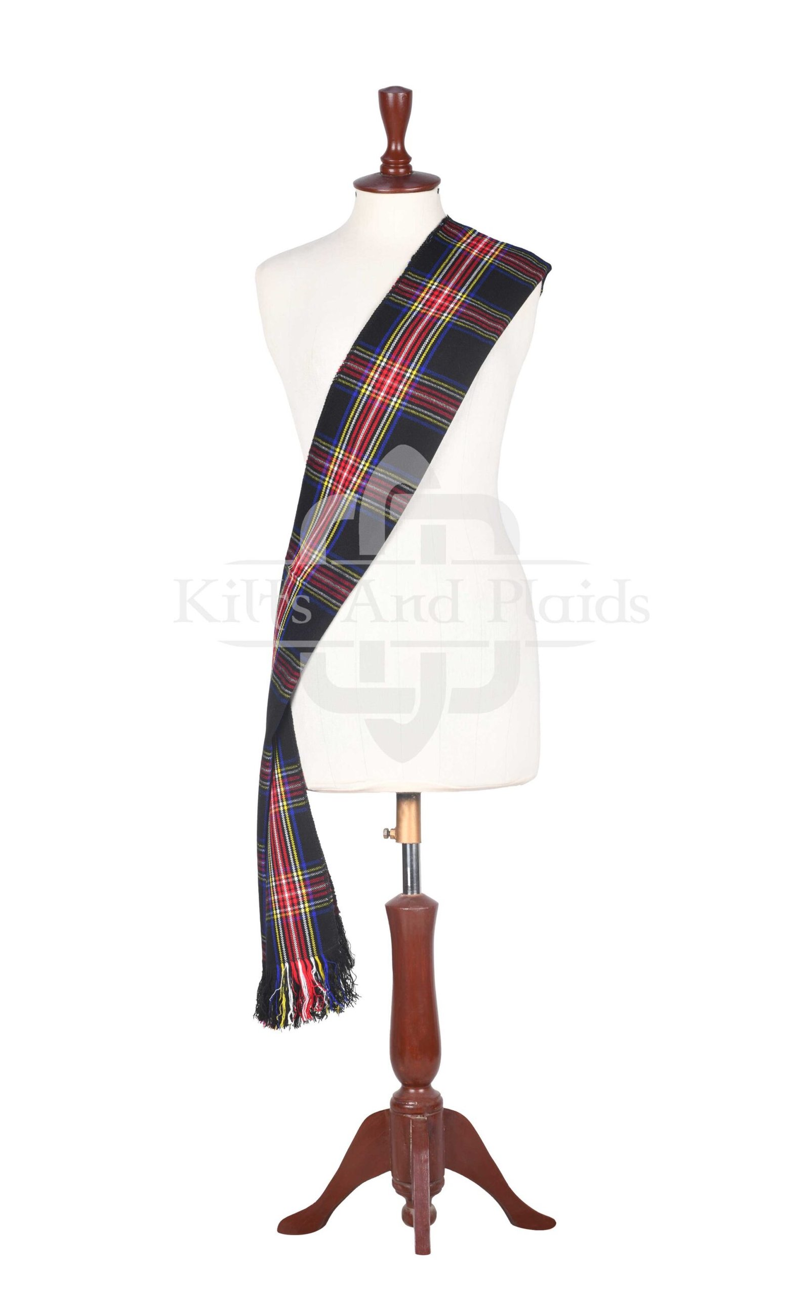 Women Tartan Black Stewart Sashes