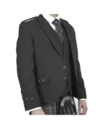 Charcoal Grey Wool Argyll Jacket