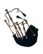 SCOTTISH GREAT HIGHLAND BAGPIPE SILVER BLACK