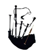 Scottish Silver Mount Rosewood Black Bagpipes