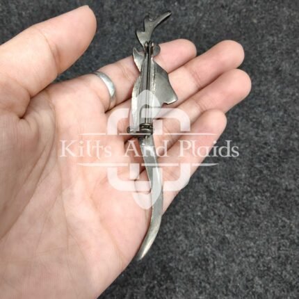 Stag Head Scottish kilt pin