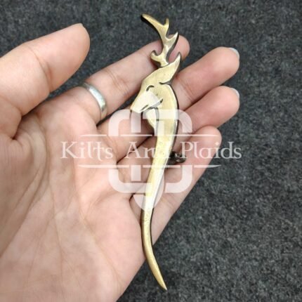 Stag Head Scottish kilt pin