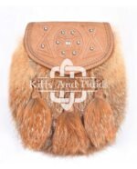 Brown Leather Real Fur Sami Dress Sporran