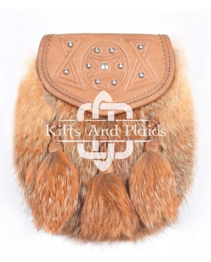 Brown Leather Real Fur Sami Dress Sporran