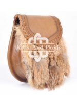 Brown Leather Real Fur Sami Dress Sporran