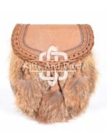 Brown Leather Real Fur Sami Dress Sporran