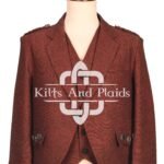 Men’s Maroon Tweed Jacket and Waistcoat