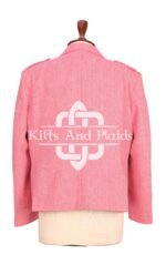 Women's Pink Subtle herringbone blazer Jacket and waistcoat
