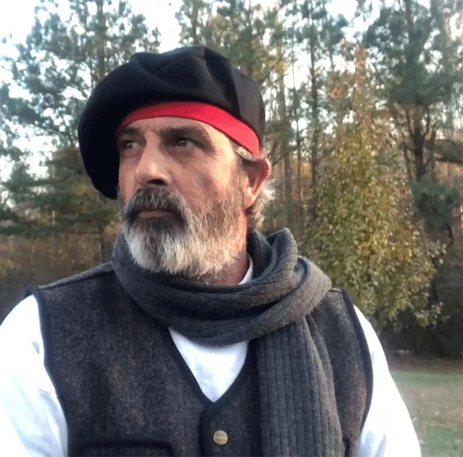 Men's Scottish Red Black Wool Tam Hat