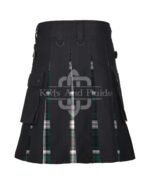 Black Watch Tartan Black Cotton Hybrid Utility Kilt