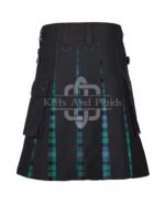 Black Watch Tartan Black Cotton Hybrid Utility Kilt