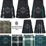 Black Watch Tartan Black Cotton Hybrid Utility Kilt