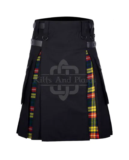 Black Cotton Buchanan Hybrid Kilt