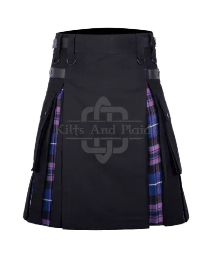 Black Cotton Pride of Scotland Hybrid Kilt