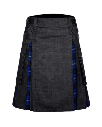 Black Denim Ramsay Blue Hybrid Kilt