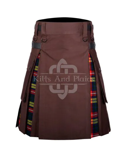 Brown Cotton Buchanan Hybrid Kilt