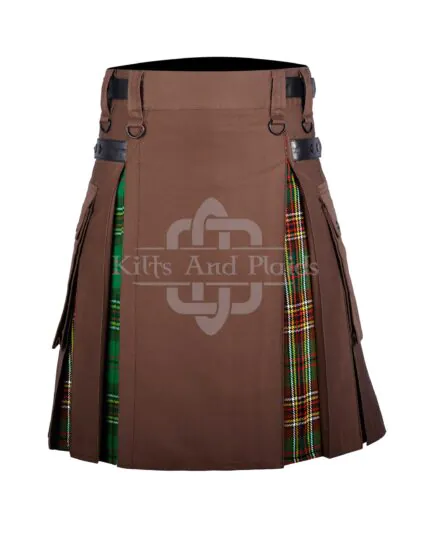 Brown Cotton Tara Hybrid Kilt