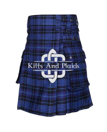 Clergy Midnight Blue Tartan Utility Kilt