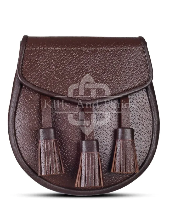 Plain Brown Leather Day Sporran