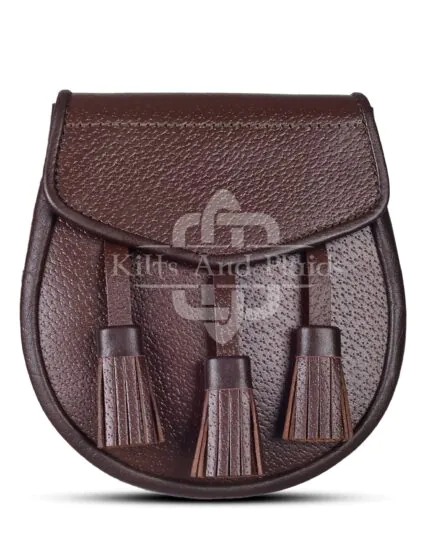 Plain Brown Leather Day Sporran